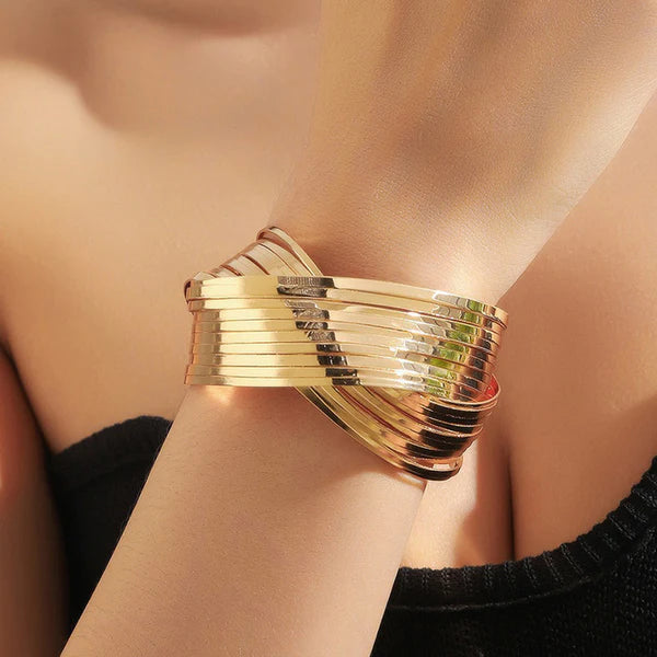 Stainless Steel Anti Tarnish Nail Bracelet For Women