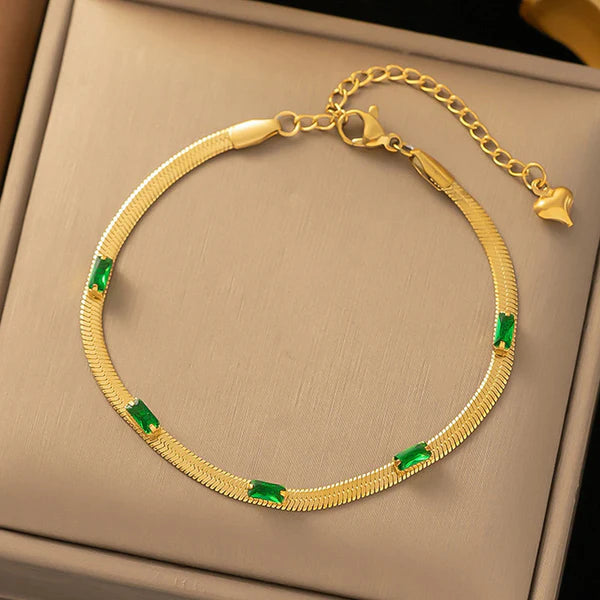 Stainless Steel Anti Tarnish Nail Bracelet For Women