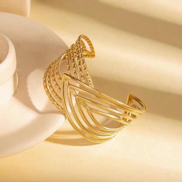 Stainless Steel Anti Tarnish Nail Bracelet For Women