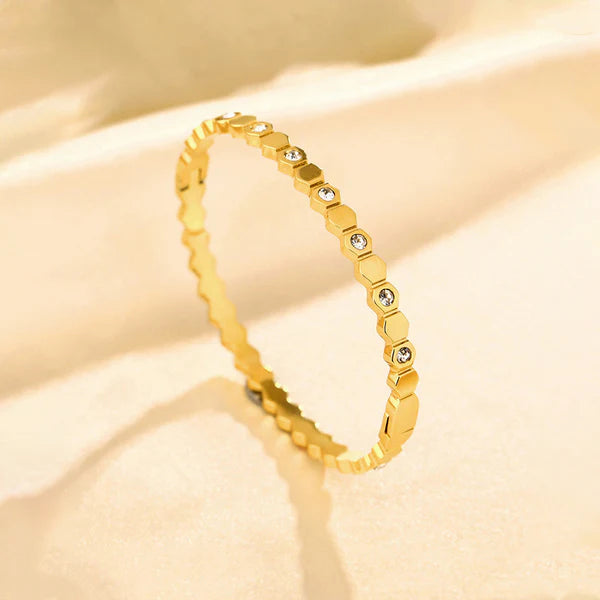 Stainless Steel Anti Tarnish Nail Bracelet For Women