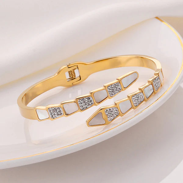 Stainless Steel Anti Tarnish Nail Bracelet For Women