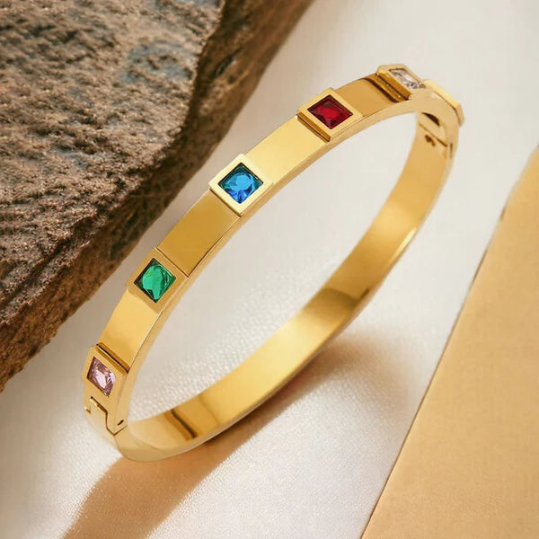 Stainless Steel Anti Tarnish Nail Bracelet For Women